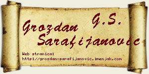 Grozdan Sarafijanović vizit kartica